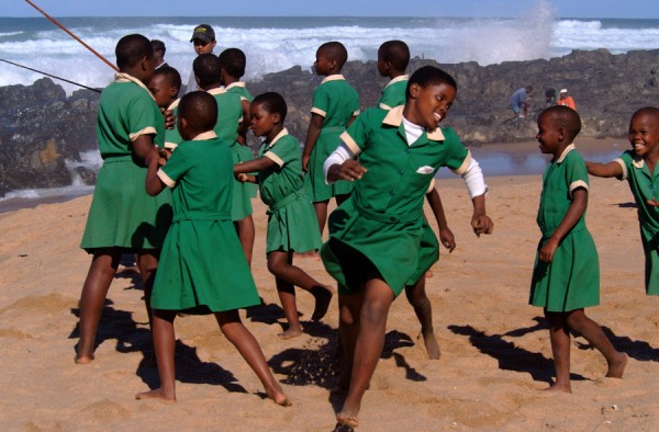 Школьники из Квазулу-Натал в Южной Африке. 